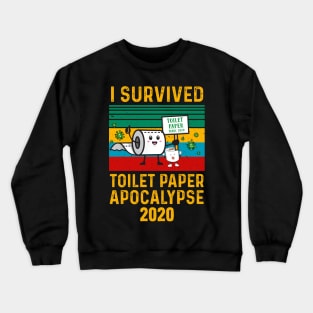 Vintage I Survived Toilet Paper Apocalypse 2020 Crewneck Sweatshirt